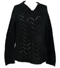 Dámský černý ažurový svetr X-mail 