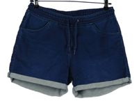 Dámské tmavomodré teplákovo/riflové kraťasy Blue Motion 