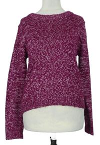 Dámsky purpurový melírovaný sveter Peacocks