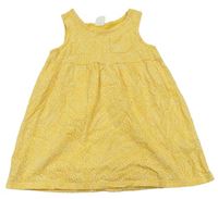 Žlté vzorované bavlnené šaty H&M