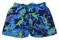 Modré plážové kraťasy s dinosaurami Pep&Co