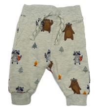 Bielo-sivé melírované tepláky so zvieratkami Primark