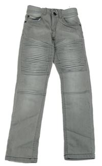 Světlešedé elastické rifle Dopodopo