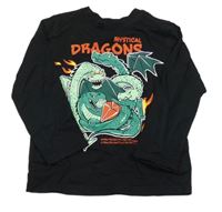 Černé triko s draky H&M
