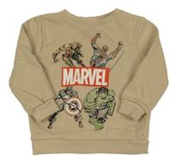 Béžová mikina s hrdiny Marvel George