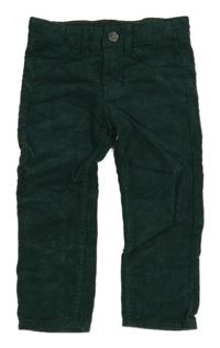 Smaragdové menšestrové nohavice H&M