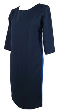 Nové - Dámske tmavomodré šaty s pruhmi Dazzling