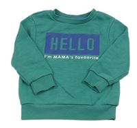 Zelená mikina s nápisom Primark