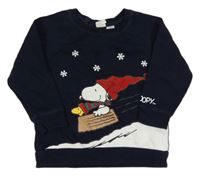 Tmavomodrá mikina so Snoopym H&M
