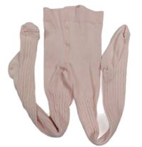 Svetloružové pančuchy s 3D vzorom