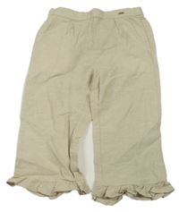 Béžové ľanové crop nohavice Mayoral