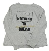 Šedé melírované triko s nápisy Yd.