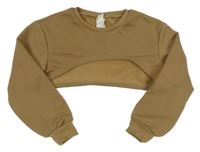 Hnedá crop mikina Shein