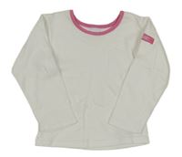 Biele tričko s růžovým lemem Disney