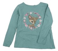 Modré tričko so srnou Dopodopo