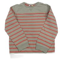 Sivo-červená pruhovaná mikina John Lewis