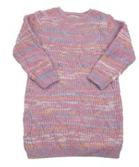 Ružové melírované pletené šaty Primark