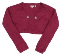 Tmavoružové svetrové bolerko so sponou Monsoon