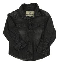 Tmavošedá lehká riflová košile 