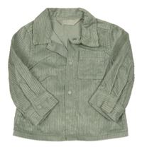 Světlezelená manšestrová košilová bunda Primark