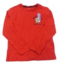 Červené tričko s potlačou Primark
