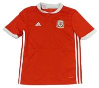 Červený funkční fotbalový dres Adidas 