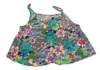 Farebný kvetovaný crop top Y.d.