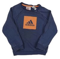 Tmavomodrá mikina s logem Adidas