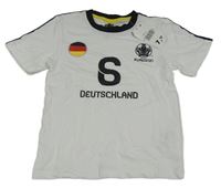 Bielo-čierne tričko s číslom a erbem - Deutchland