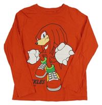 Červené tričko s Knucklesem H&M
