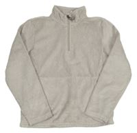 Šedá chlupatá funkční mikina se stojáčkem The North Face