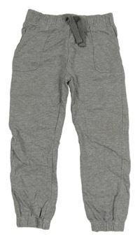 Šedo-bílé vzorované tepláky Dunnes