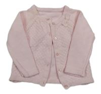 Svetloružový prepínaci sveter s mašlou Nutmeg