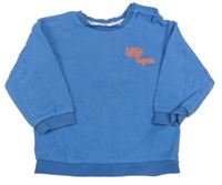 Modrá mikina s tigrom a nápismi George