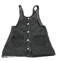 Šedé šaty riflového vzhledu Zara