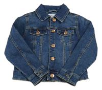 Tmavomodrá rifľová crop bunda Denim Co.