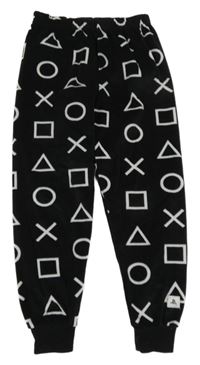 Černé plyšové kalhoty PlayStation 