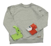 Sivá melírovaná mikina s pejsky Jako-o