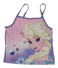 Ružovo-fialový plavkový top s Elsou Disney