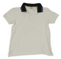 Biele polo tričko s kotvou Pocopiano