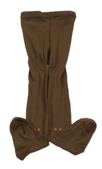 Hnedé vzorované pančuchy s mašličkami