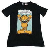 Černé tričko s Garfieldem H&M