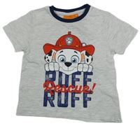 Šedé melírované tričko Paw Patrol Nickelodeon