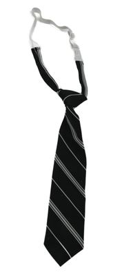 Černo-bílá pruhovaná kravata