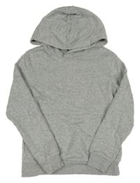 Sivá melírovaná mikina s kapucňou H&M