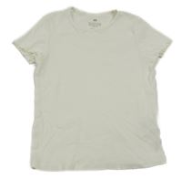 Biele rebrované tričko H&M