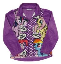 Fialová sametová propínací mikina My Little Pony