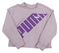 Lila crop mikina s logem Puma 