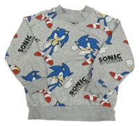 Sivá melírovaná mikina so Sonicem H&M