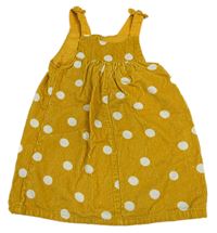 Okrovo-biele bodkovaná é menšestrové šaty M&S